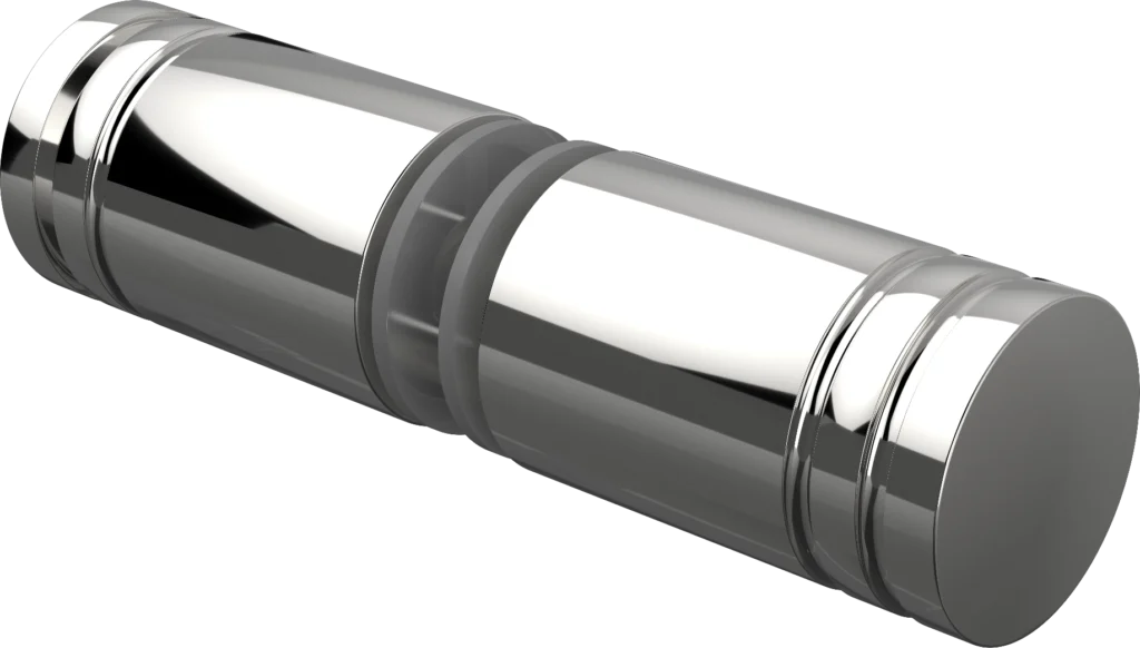 Purity - KNOB - 25mm DIAMETER ROUND (with 2 x circles) - Chrome Plated