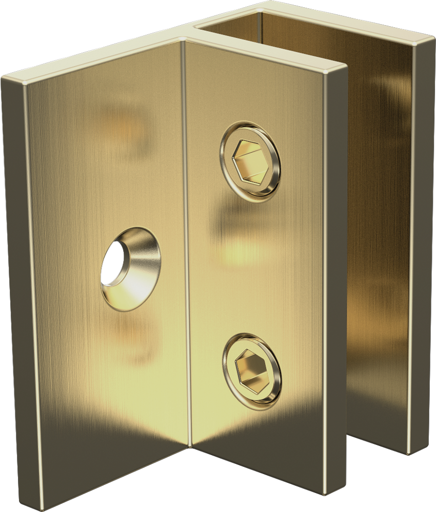 Purity - Square WALL BRACKET OFFSET - BRUSHED BRASS/GOLD finish ORO