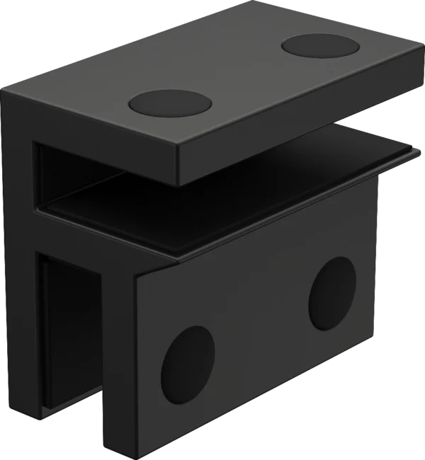 Purity - Glass Brace BRACKET - LARGE (double screw) - MATT BLACK NERO