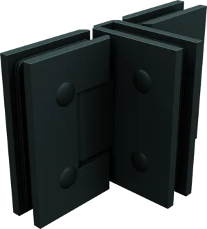 Purity - 3 way  "T"  style  HINGE with SQUARE edges - MATT BLACK NERO