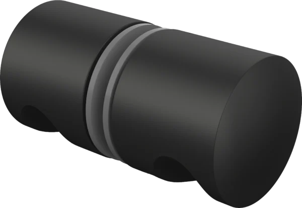 Purity - KNOB - ROUND FULL (with finger notch) - MATT BLACK NERO
