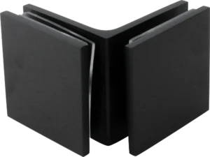 Purity - Glass to Glass 90 Degree BRACKET - MECHANICAL FIXING - MATT BLACK NERO