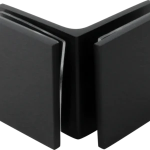 Purity - Glass to Glass 90 Degree BRACKET - MECHANICAL FIXING - MATT BLACK NERO