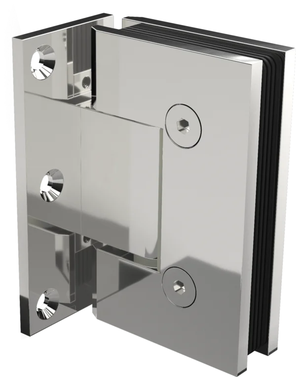 ZURICH - Glass to OFFSET WALL HINGE - Chrome Plated