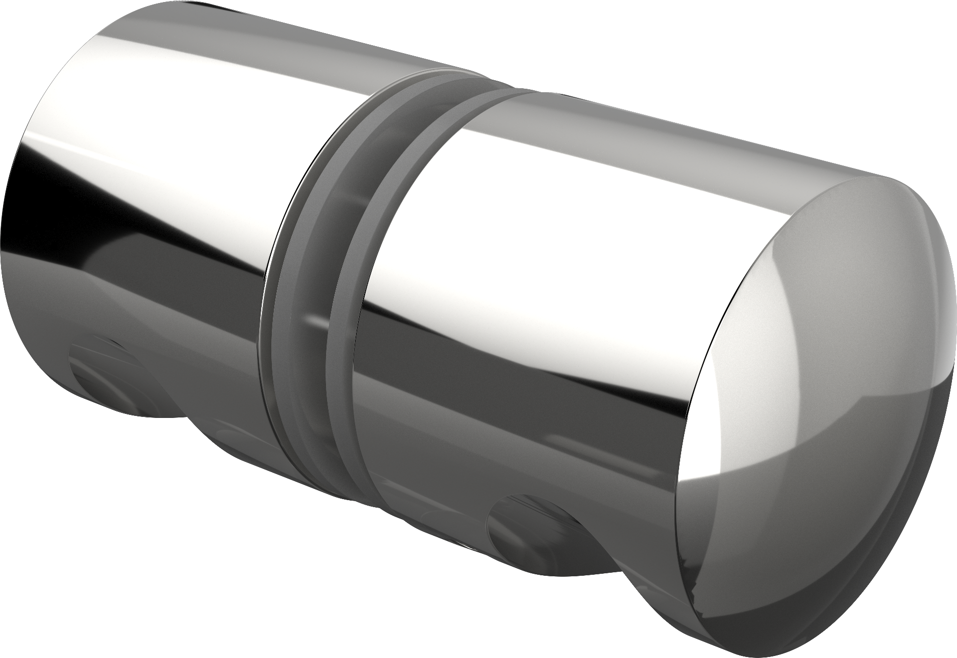 ZURICH - KNOB - ROUND FULL (with finger notch) - Chrome Plated