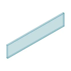 Purity Shower - 8mm Clear TGH Glass BRACE - 1006mm x 150mm